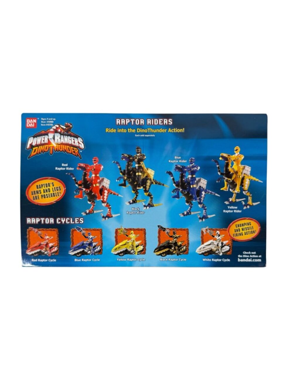 Power Rangers Dino Thunder Black Raptor Rider Complete With Instructions - Picture 8 of 8